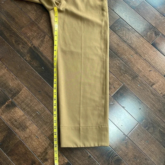 Club Monaco wide leg cropped trousers Pants Brown Women’s size 2 Business casual - Picture 7 of 10